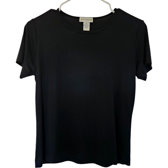 Ann Taylor Tops - Ann Taylor Black Short Sleeve T-Shirt Women Size M